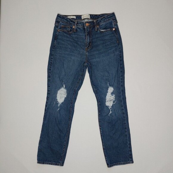 Universal Thread Denim - Universal Thread Womens Jeans 6/28R High Rise Slim Straight Distressed Denim